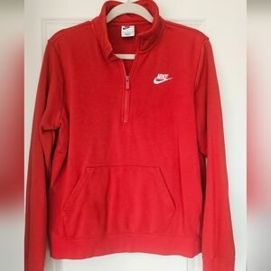 Nike Red Quarter Zip Sweatshirt Women’s Medium Pullover